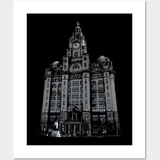 Liverpool Liver Building Colour Abstract Posters and Art